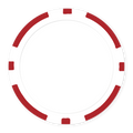 8-Stripe Blank Poker Chips (11.5g) – Insert Ready + UV Direct Print Ready - Red