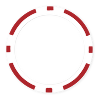 8-Stripe Blank Poker Chips (11.5g) – Insert Ready + UV Direct Print Ready - Red