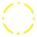 8-Stripe Blank Poker Chips (11.5g) – Insert Ready + UV Direct Print Ready - Yellow