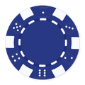 Classic Dice Design Blank Poker Chips – 11.5g – UV Print & Foil-Stamp Ready – Blue