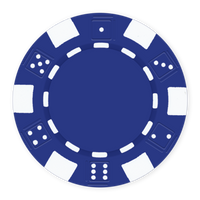 Classic Dice Design Blank Poker Chips – 11.5g – UV Print & Foil-Stamp Ready – Blue