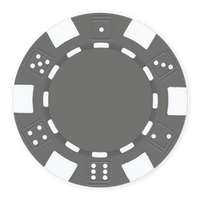 Classic Dice Design Blank Poker Chips – 11.5g – UV Print & Foil-Stamp Ready – Gray