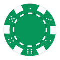 Classic Dice Design Blank Poker Chips – 11.5g – UV Print & Foil-Stamp Ready – Green