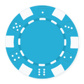 Classic Dice Design Blank Poker Chips – 11.5g – UV Print & Foil-Stamp Ready – Baby Blue