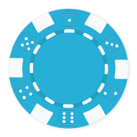 Classic Dice Design Blank Poker Chips – 11.5g – UV Print & Foil-Stamp Ready – Baby Blue