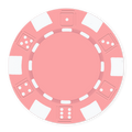 Classic Dice Design Blank Poker Chips – 11.5g – UV Print & Foil-Stamp Ready – Pink