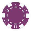 Classic Dice Design Blank Poker Chips – 11.5g – UV Print & Foil-Stamp Ready – Purple
