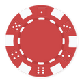 Classic Dice Design Blank Poker Chips – 11.5g – UV Print & Foil-Stamp Ready – Red