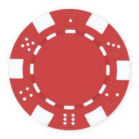 Classic Dice Design Blank Poker Chips – 11.5g – UV Print & Foil-Stamp Ready – Red