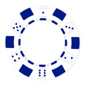 Classic Dice Design Blank Poker Chips – 11.5g – UV Print & Foil-Stamp Ready – White