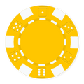 Classic Dice Design Blank Poker Chips – 11.5g – UV Print & Foil-Stamp Ready – Yellow