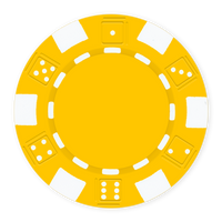 Classic Dice Design Blank Poker Chips – 11.5g – UV Print & Foil-Stamp Ready – Yellow