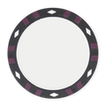 12-Stripe Blank Poker Chips – 13.5g – UV & Insert Ready – Recessed Center – Black