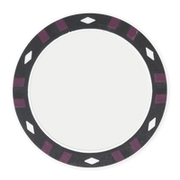 12-Stripe Blank Poker Chips – 13.5g – UV & Insert Ready – Recessed Center – Black
