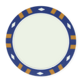 12-Stripe Blank Poker Chips – 13.5g – UV & Insert Ready – Recessed Center – Blue