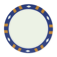 12-Stripe Blank Poker Chips – 13.5g – UV & Insert Ready – Recessed Center – Blue
