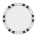 12-Stripe Blank Poker Chips – 13.5g – UV & Insert Ready – Recessed Center – Gray