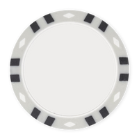 12-Stripe Blank Poker Chips – 13.5g – UV & Insert Ready – Recessed Center – Gray