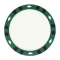 12-Stripe Blank Poker Chips – 13.5g – UV & Insert Ready – Recessed Center – Green