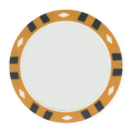 12-Stripe Blank Poker Chips – 13.5g – UV & Insert Ready – Recessed Center – Orange