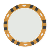 12-Stripe Blank Poker Chips – 13.5g – UV & Insert Ready – Recessed Center – Orange