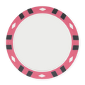12-Stripe Blank Poker Chips – 13.5g – UV & Insert Ready – Recessed Center – Pink
