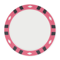 12-Stripe Blank Poker Chips – 13.5g – UV & Insert Ready – Recessed Center – Pink