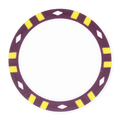 12-Stripe Blank Poker Chips – 13.5g – UV & Insert Ready – Recessed Center – Purple
