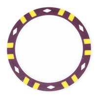 12-Stripe Blank Poker Chips – 13.5g – UV & Insert Ready – Recessed Center – Purple