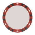 12-Stripe Blank Poker Chips – 13.5g – UV & Insert Ready – Recessed Center – Red