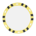 12-Stripe Blank Poker Chips – 13.5g – UV & Insert Ready – Recessed Center – Yellow