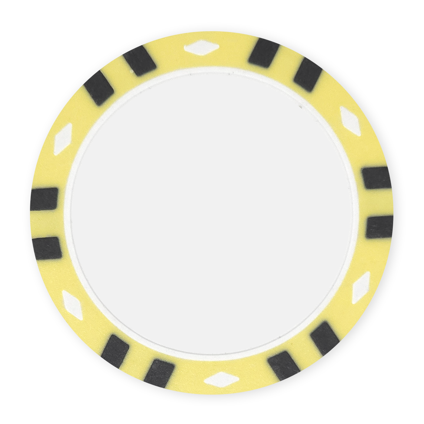 Yellow Stripe poker chip - Insert & UV ready