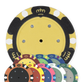 Monte Carlo Insert-Ready Blank Poker Chips Sample Pack – 14g Clay Composite – Recessed Center