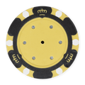 Monte Carlo Insert-Ready Blank Poker Chips – 14g Clay – Recessed Center – Black