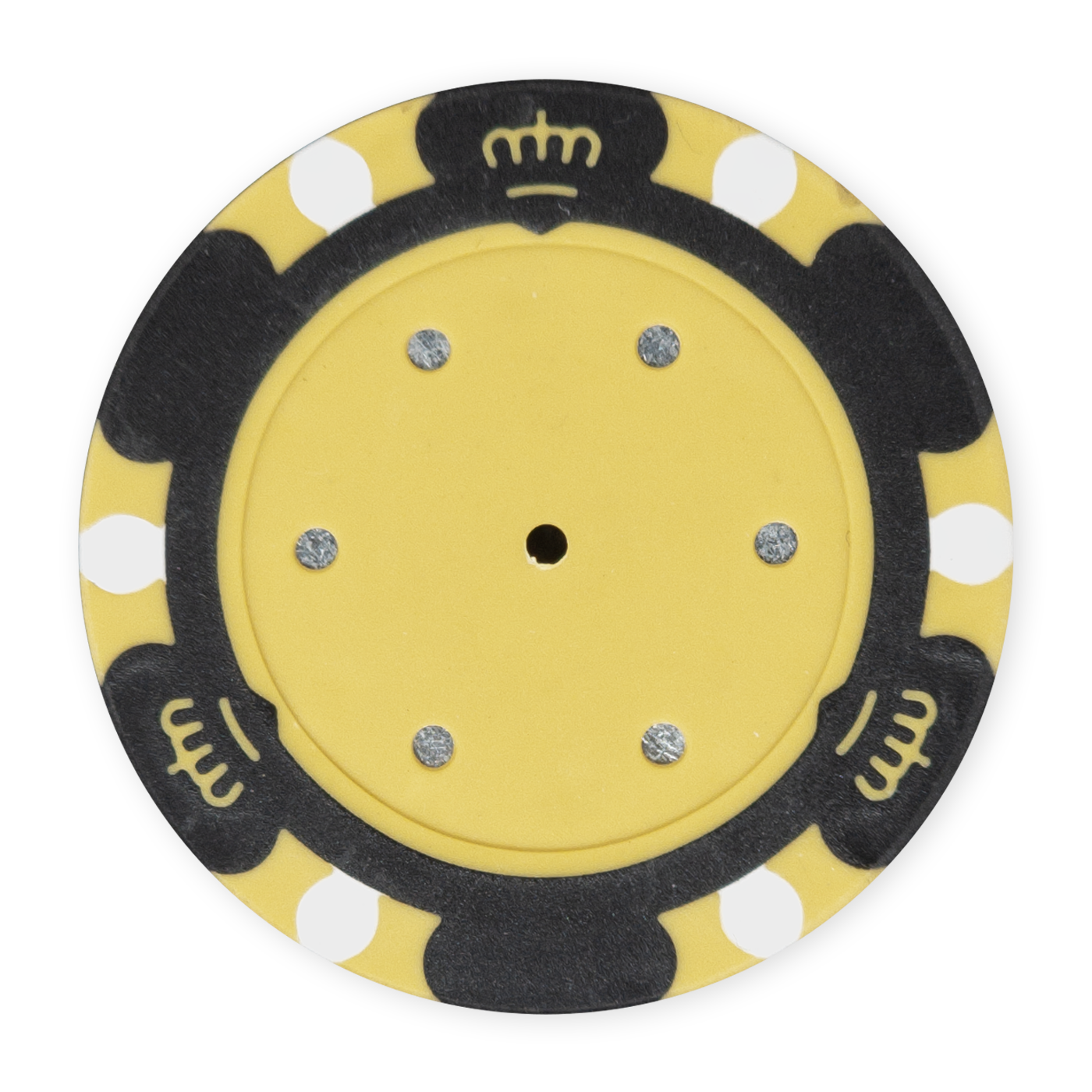 Black 14 gram clay Monte Carlo poker chip - Insert ready