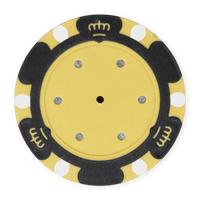 Monte Carlo Insert-Ready Blank Poker Chips – 14g Clay – Recessed Center – Black