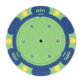 Monte Carlo Insert-Ready Blank Poker Chips – 14g Clay – Recessed Center – Blue