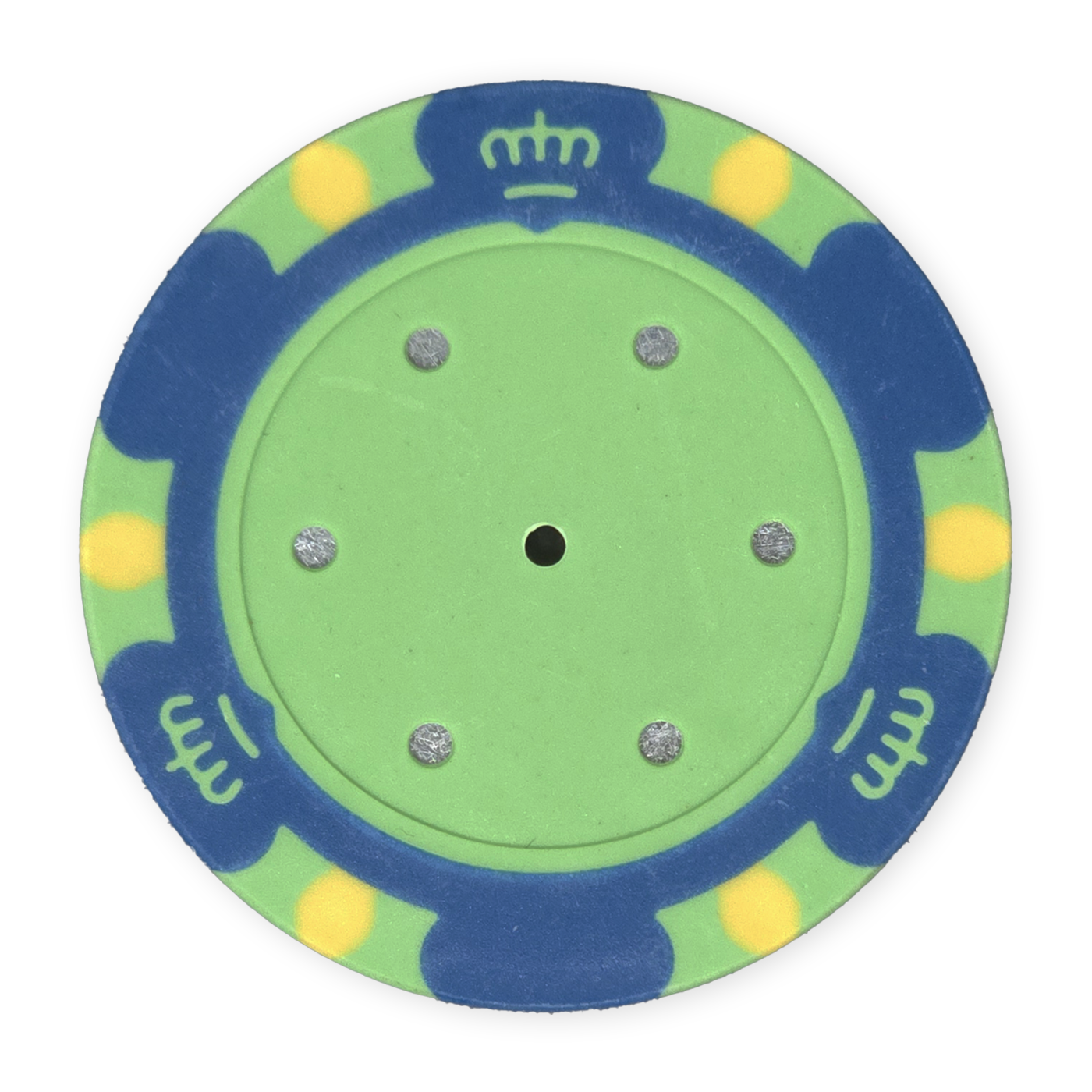 Blue 14 gram clay Monte Carlo poker chip - Insert ready
