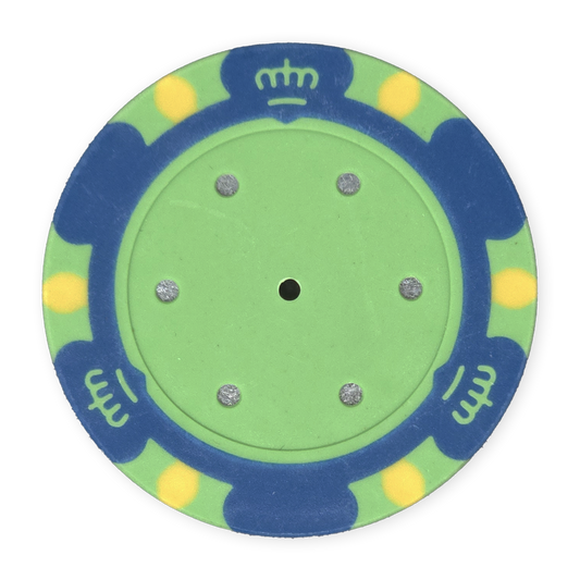 Blue 14 gram clay Monte Carlo poker chip - Insert ready