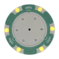 Monte Carlo Insert-Ready Blank Poker Chips – 14g Clay – Recessed Center – Green