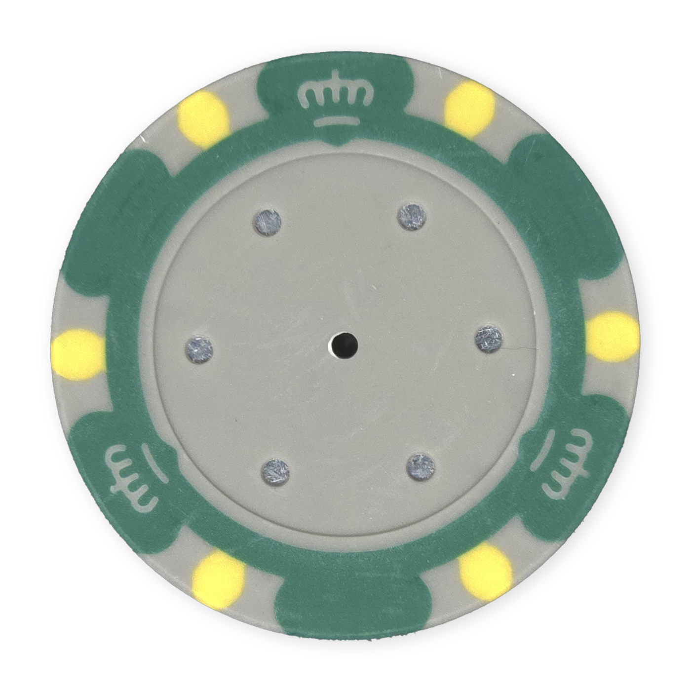 Green 14 gram clay Monte Carlo poker chip - Insert ready