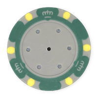 Monte Carlo Insert-Ready Blank Poker Chips – 14g Clay – Recessed Center – Green
