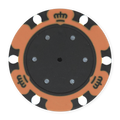 Monte Carlo Insert-Ready Blank Poker Chips – 14g Clay – Recessed Center – Orange