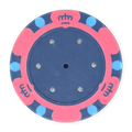 Monte Carlo Insert-Ready Blank Poker Chips – 14g Clay – Recessed Center – Pink