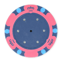 Monte Carlo Insert-Ready Blank Poker Chips – 14g Clay – Recessed Center – Pink