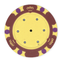 Monte Carlo Insert-Ready Blank Poker Chips – 14g Clay – Recessed Center – Red
