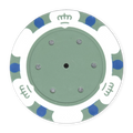 Monte Carlo Insert-Ready Blank Poker Chips – 14g Clay – Recessed Center – White