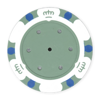 Monte Carlo Insert-Ready Blank Poker Chips – 14g Clay – Recessed Center – White