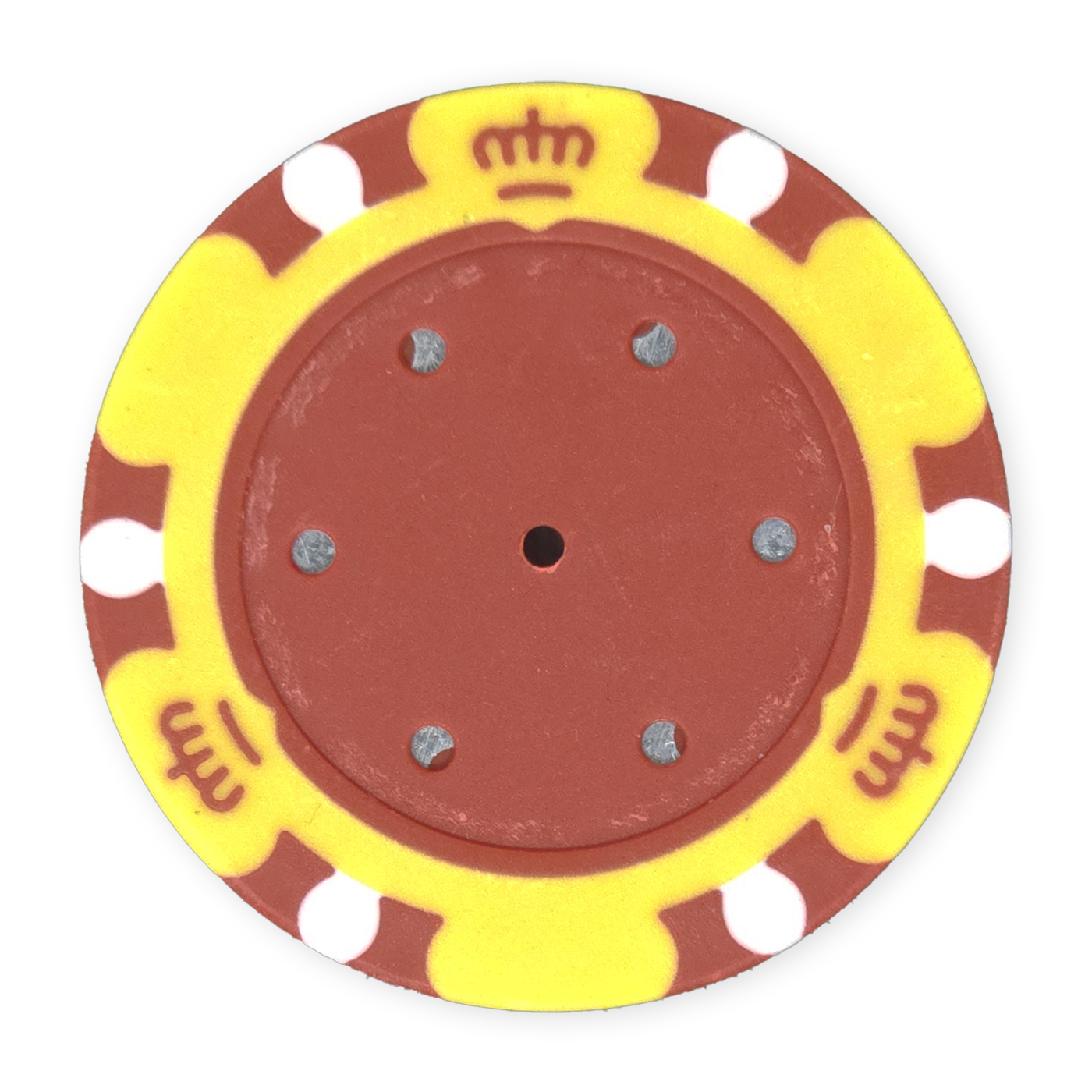 Monte Carlo Insert-Ready Blank Poker Chips – 14g Clay – Recessed Center – Yellow