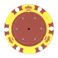 Monte Carlo Insert-Ready Blank Poker Chips – 14g Clay – Recessed Center – Yellow